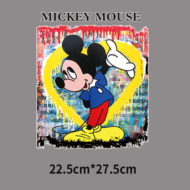 Αγορά Τέχνες, χειροτεχνίες &; ράψιμο  Mickey Mouse Patches for  Clothing Minnie Heat Transfer Stickers for T-Shirt Iron on Patches for  Clothes for Boys and Girls Kawii