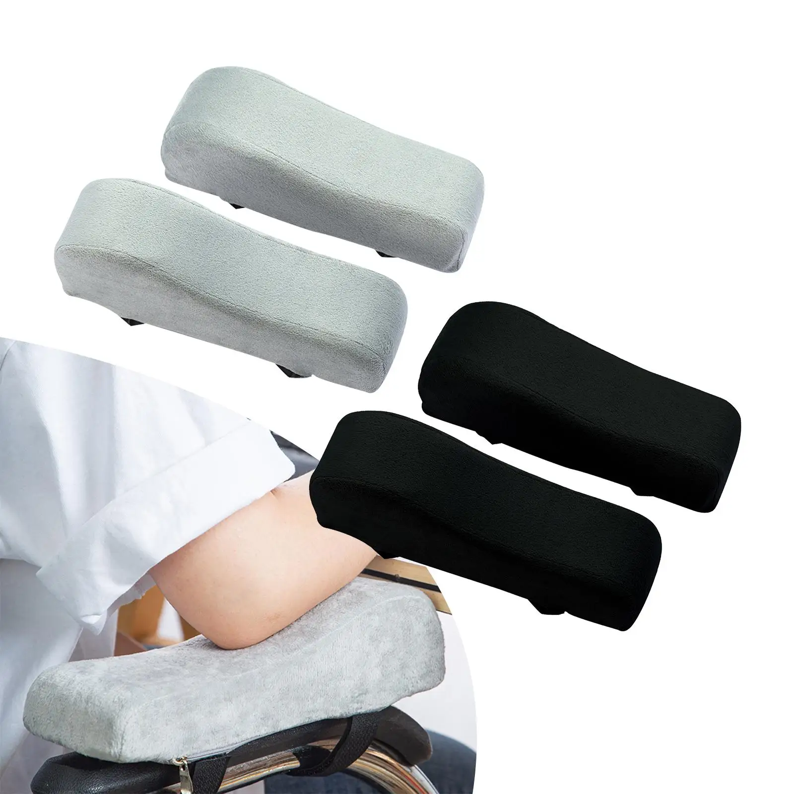 2x Universal Chair Armrest Cushions Soft Washable Arm Pads for Rocking Chair Offiice Home