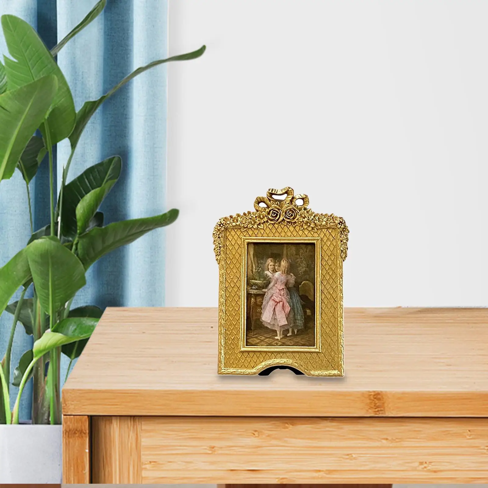 Elegant Photo Display Frame Desktop Home Decor Ornate Rectangle for Living Farmhouse Gift Wedding