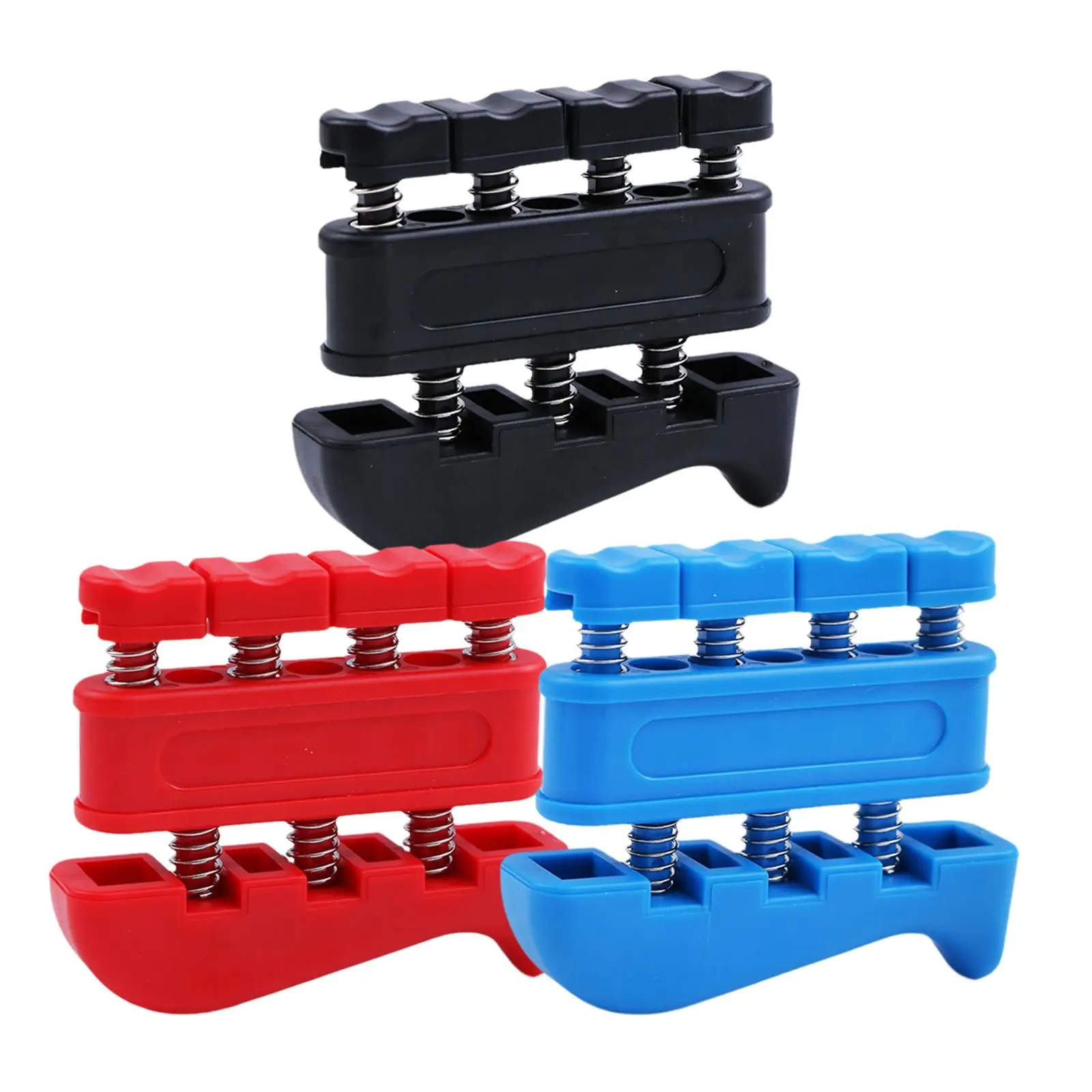 3Pcs Finger Strengthener,  Red Spring Loaded Grip Exerciser Tool Trainer/ for Guitar Practice Rock Climbing Training Forearm/