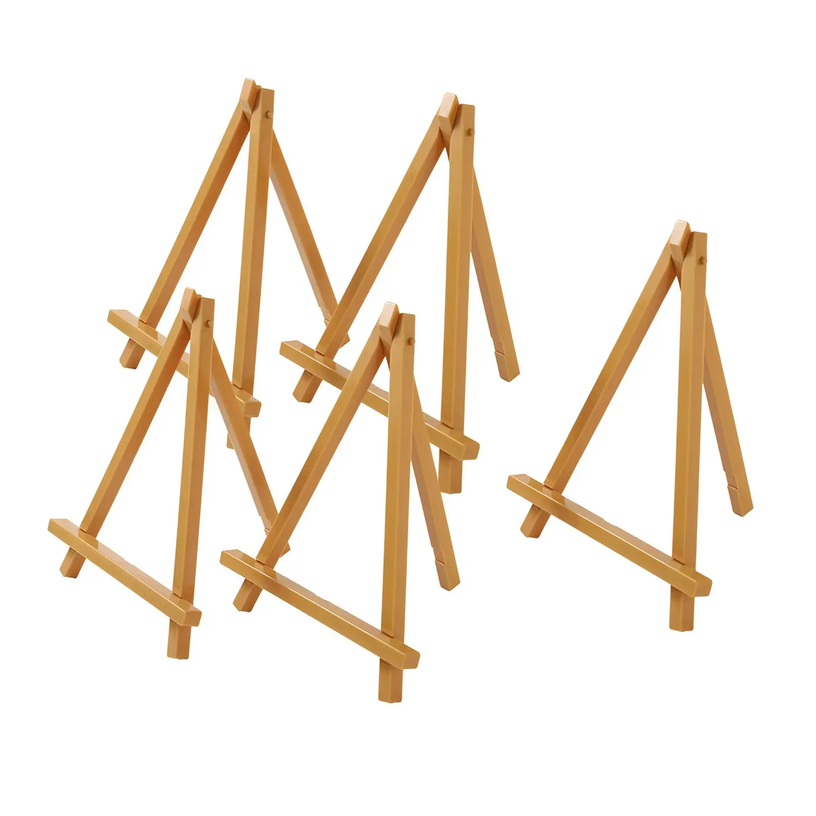 5Pcs Mini Wood Easel Frame Painting Art Easel Telescoping Easel Tripod Home Children Painting Craft Display Tabletop Easel Stand