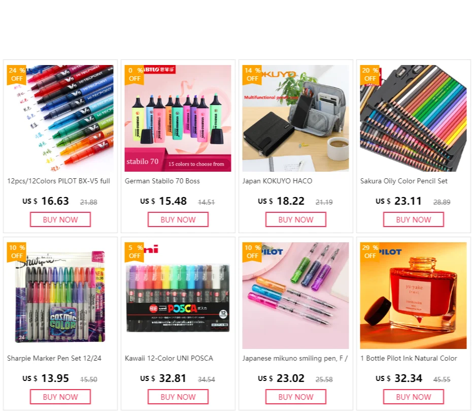 15 cores conjunto de caneta com destaque