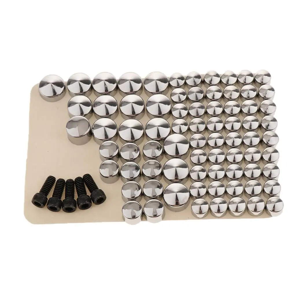 80x Motorbike Chrome   Toppers Caps Covers  FLT/Motorcycles