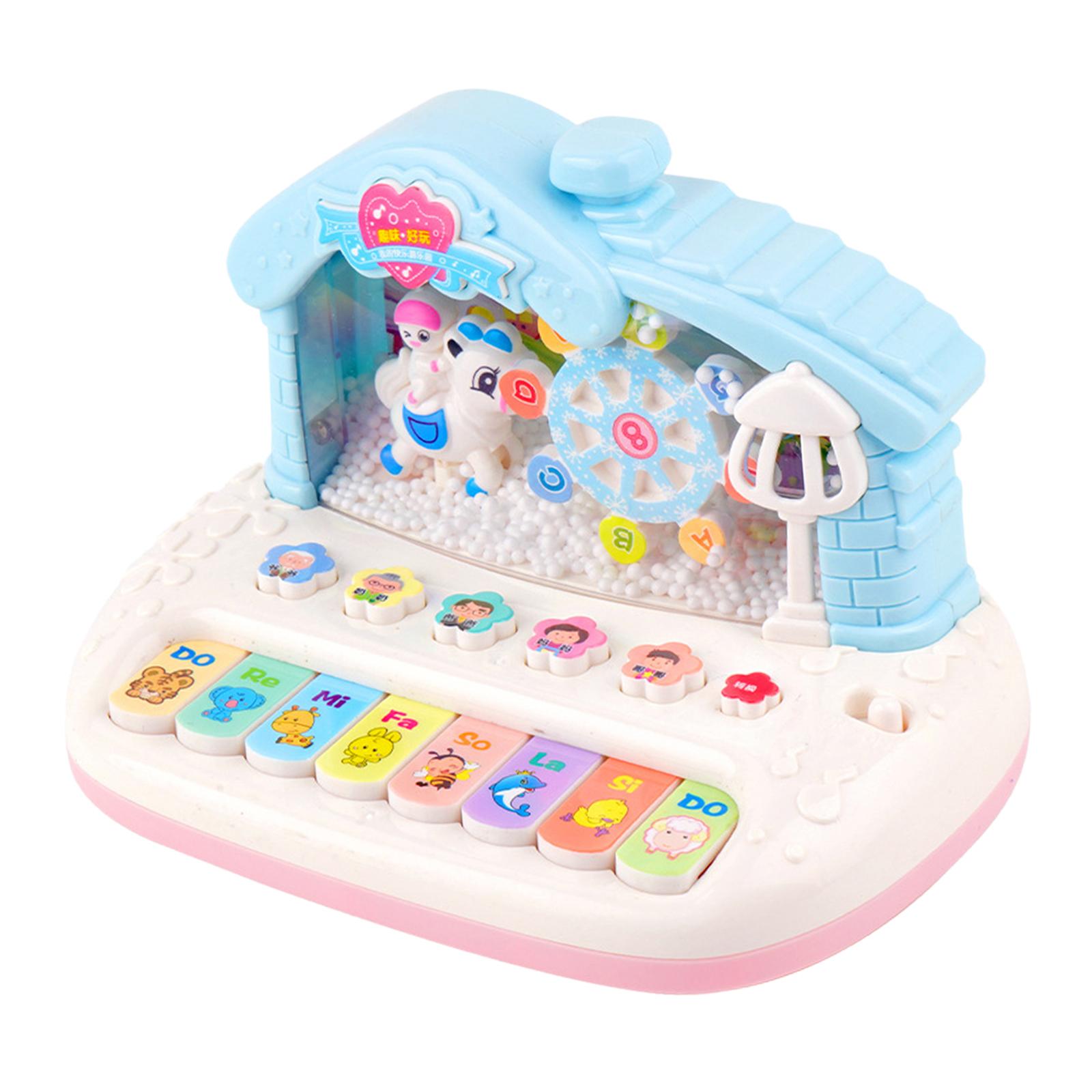 Electronic Piano Toy Learning Toys with Sound Light Snowflake Children Piano Toy for Boys Girls 1 2 3 Year Old Birthday Gifts