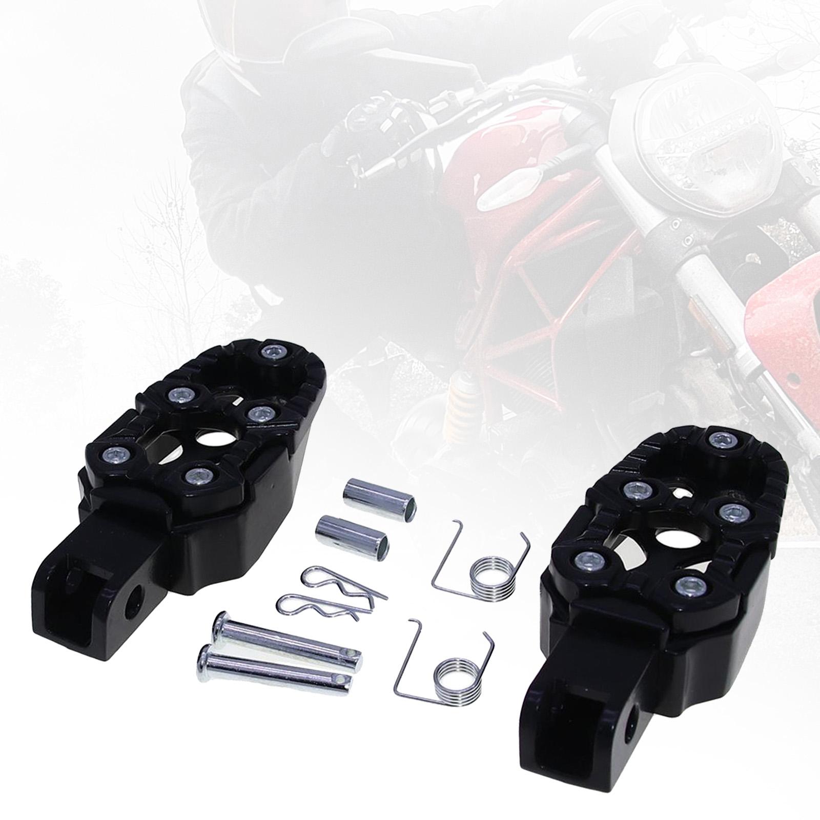 Motorbike Footrests Pedals Wide Footpegs AntiSlip Dirt bike to Install Aluminum Alloy Durable Motorcycle Back Foot Pegs