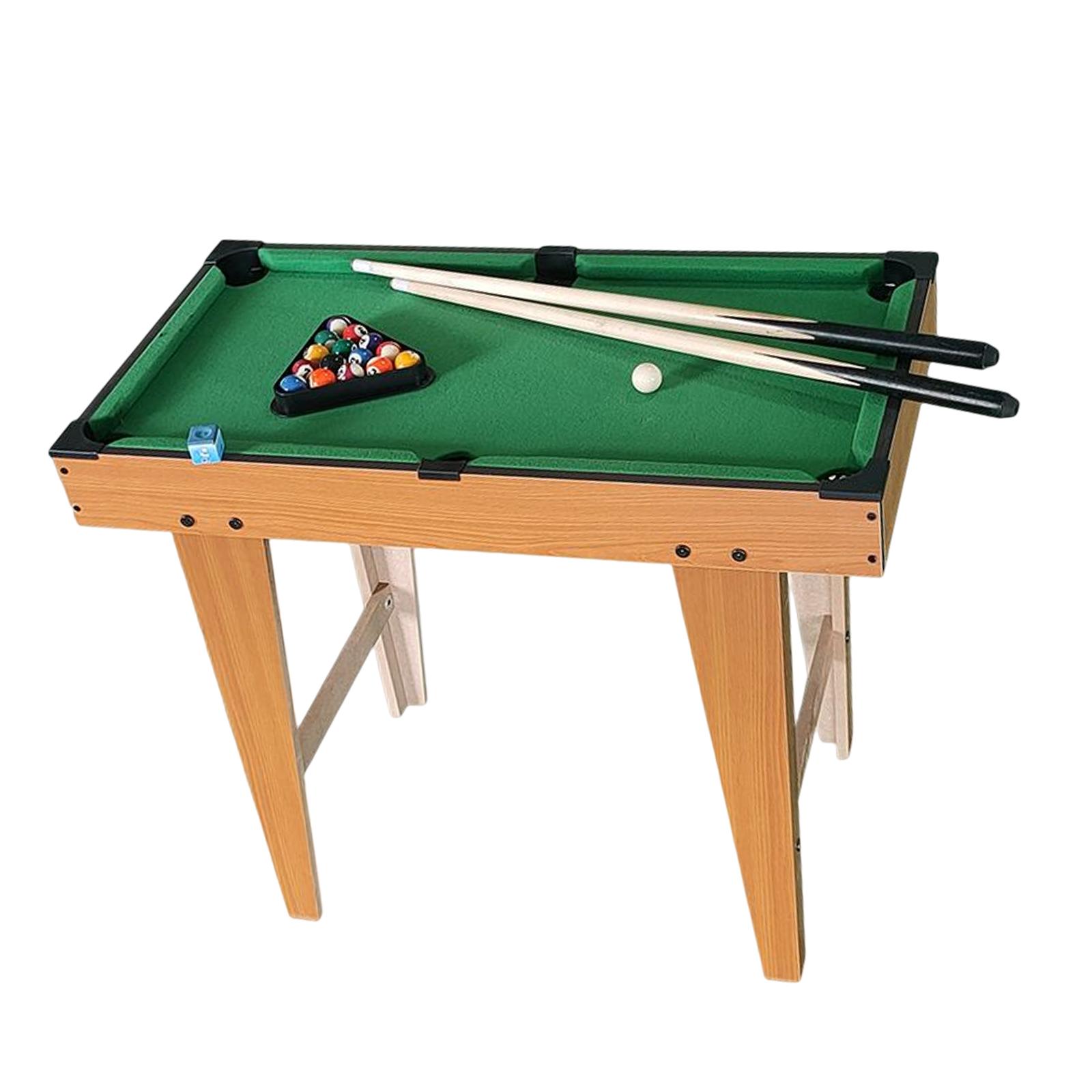 Pool Table Set Home Office Use Board Games Interaction Toys Wooden 15 Colorful