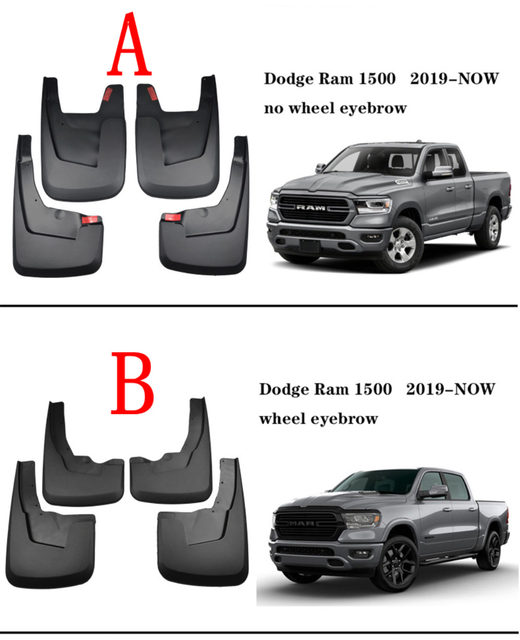 LMDLTD Mud Flaps For 2021-2024 Dodge Ram 1500 TRX - 4 Piece Front & Rear Set, No Drill Installation