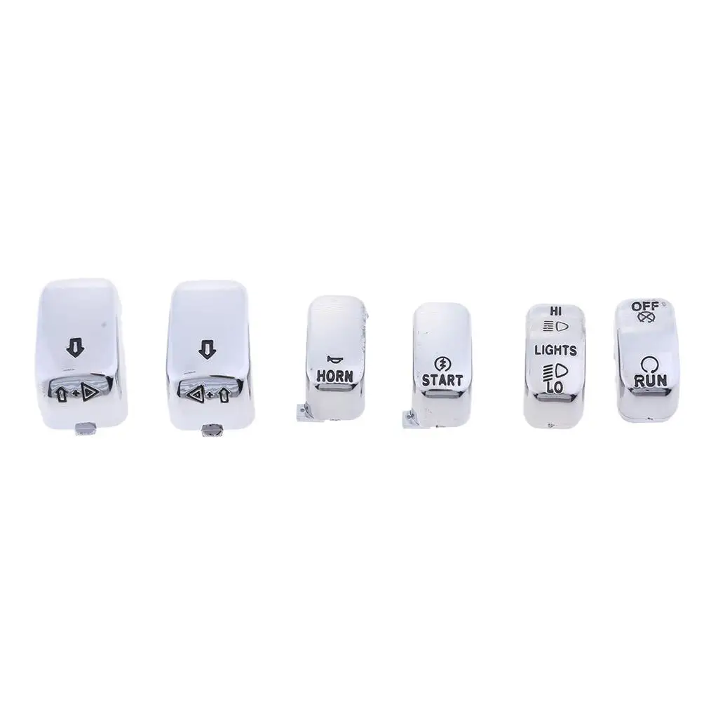6 Pieces Hand Control Switch Button Covers s Set For  98-01 FLHRC