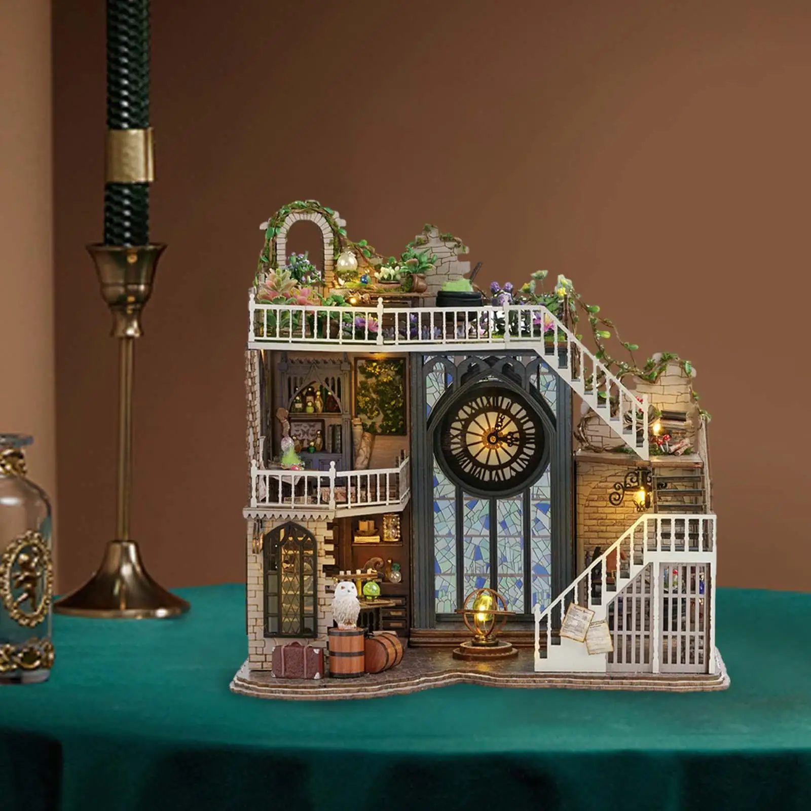 DIY Dollhouses Miniature Creative Wooden House Handcrafts Artwork Assembled Doll