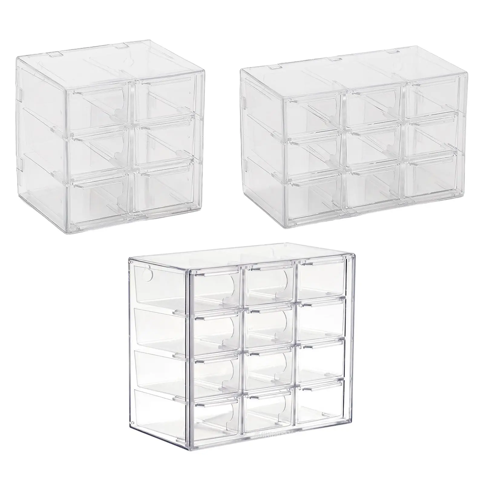 Mini Drawer Organizer Craft Organizer Drawers Transparent Earring Storage Box Beads Organizer Box for Office Supply Vanity