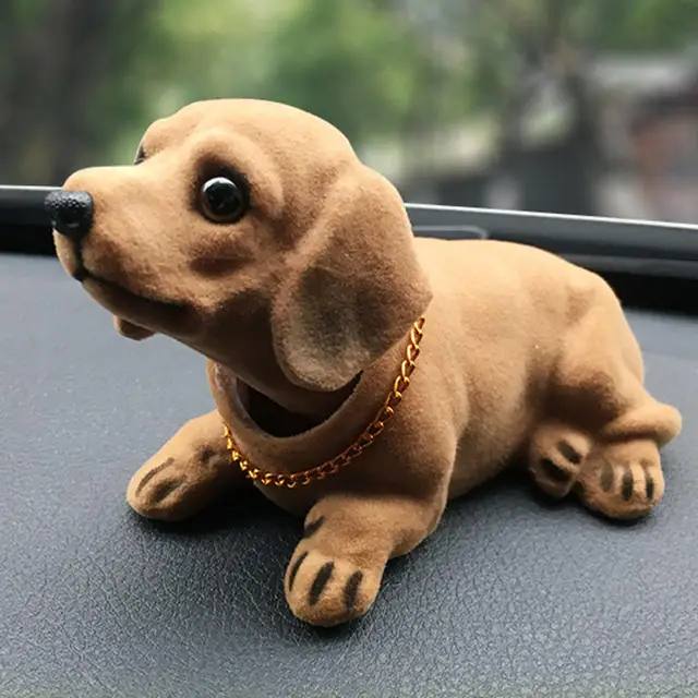 Zereff Décoration de voiture chien qui hoche la tête secoue la tête en  secouant la voiture style mignon poupée chien Bobblehead pour décoration