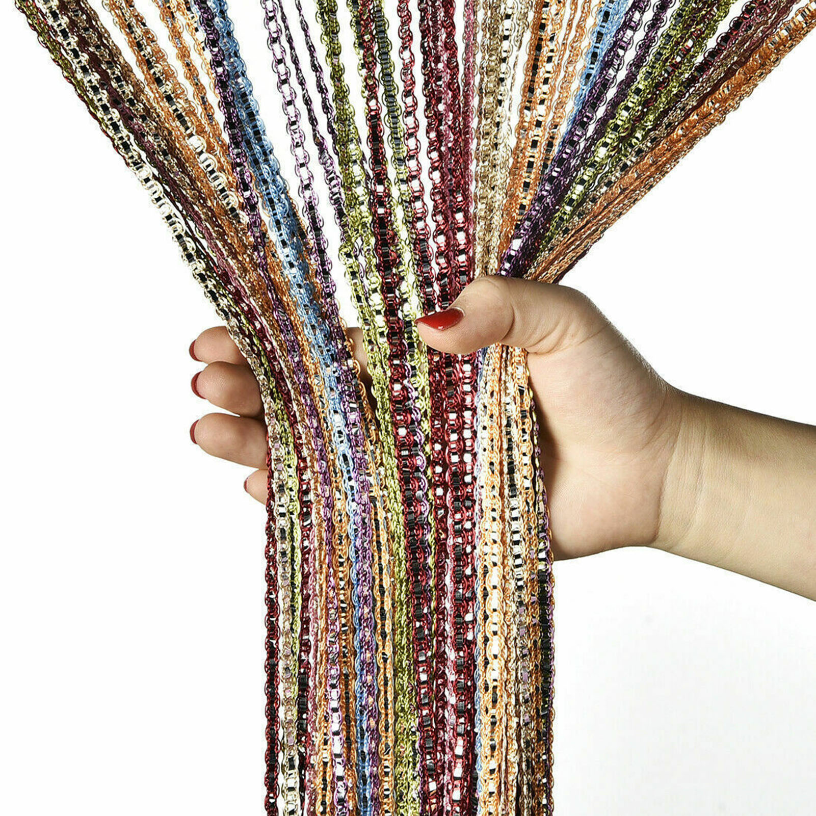 Porta String Cortinas com Fringe Bead, Cortina