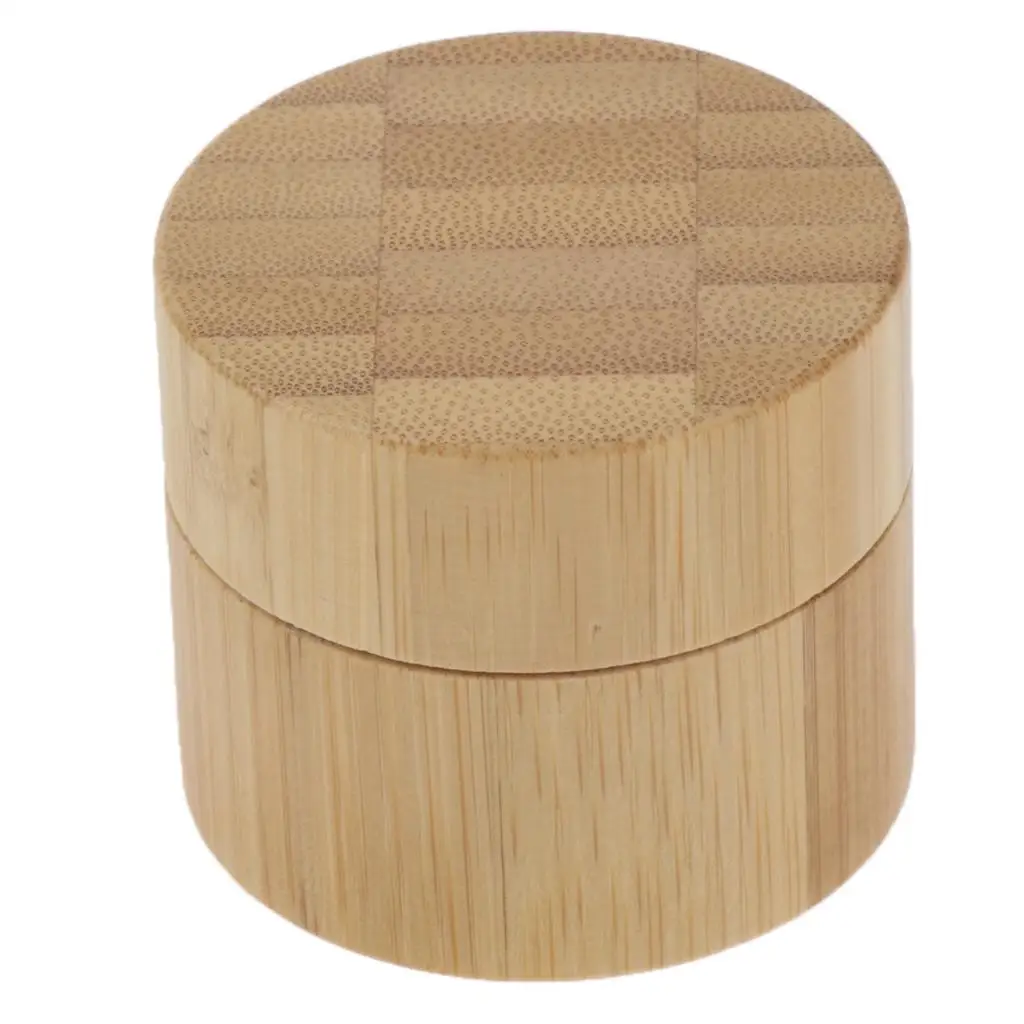 Bamboo Wooden Cream Empty Lip Balm Cream Container Jar Pot Sample Box Bottle for Travel Stores