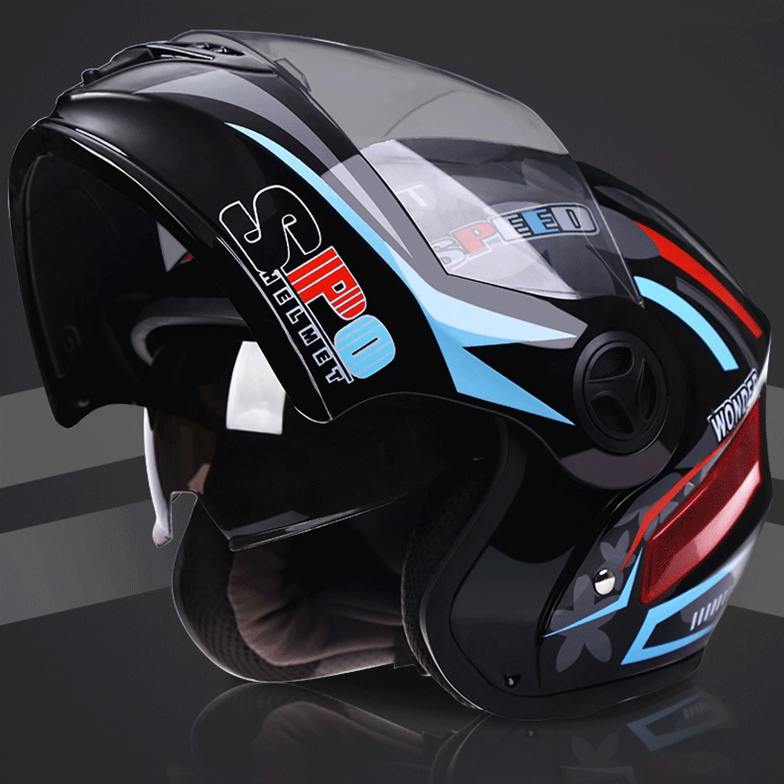 Modular Motorcycle Helmet Double Air Vents Aerodynamic Off-Road Dirt Bike