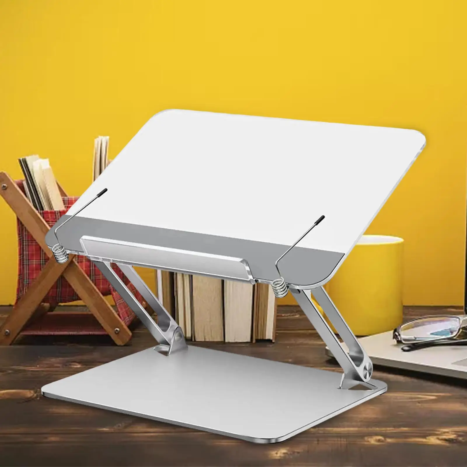 with Page Clips Laptop Stand Foldable Bookshelves Non Slip tiltable Book Holder for Living Room Desktop Office Display Document