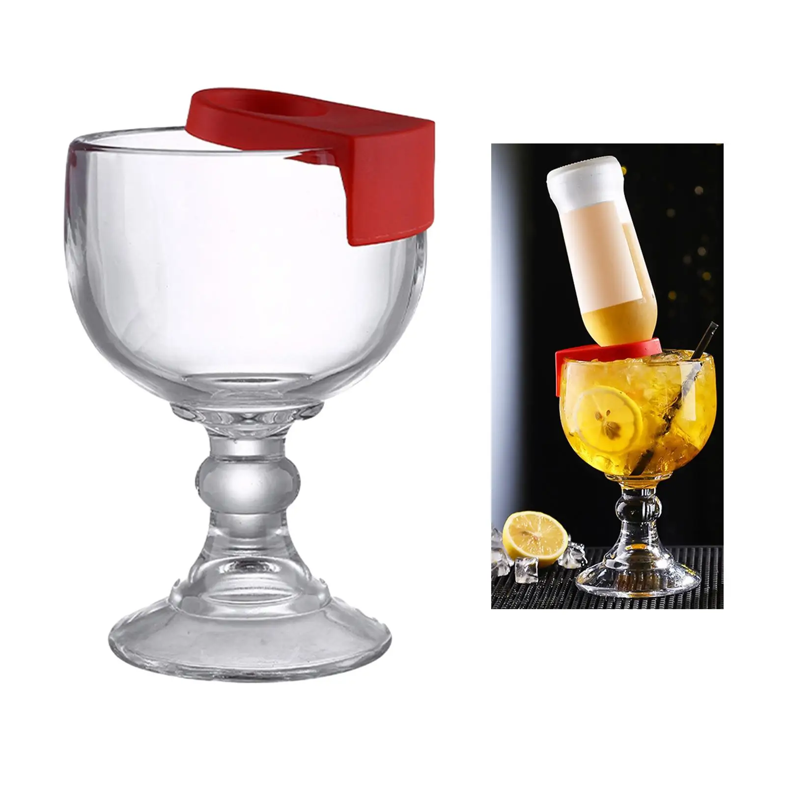 Martini Goblet Clear Drinking Cup Clasp Goblet Transparent Glasses Cup for KTV Club Birthday Celebrations Housewarming Gifts