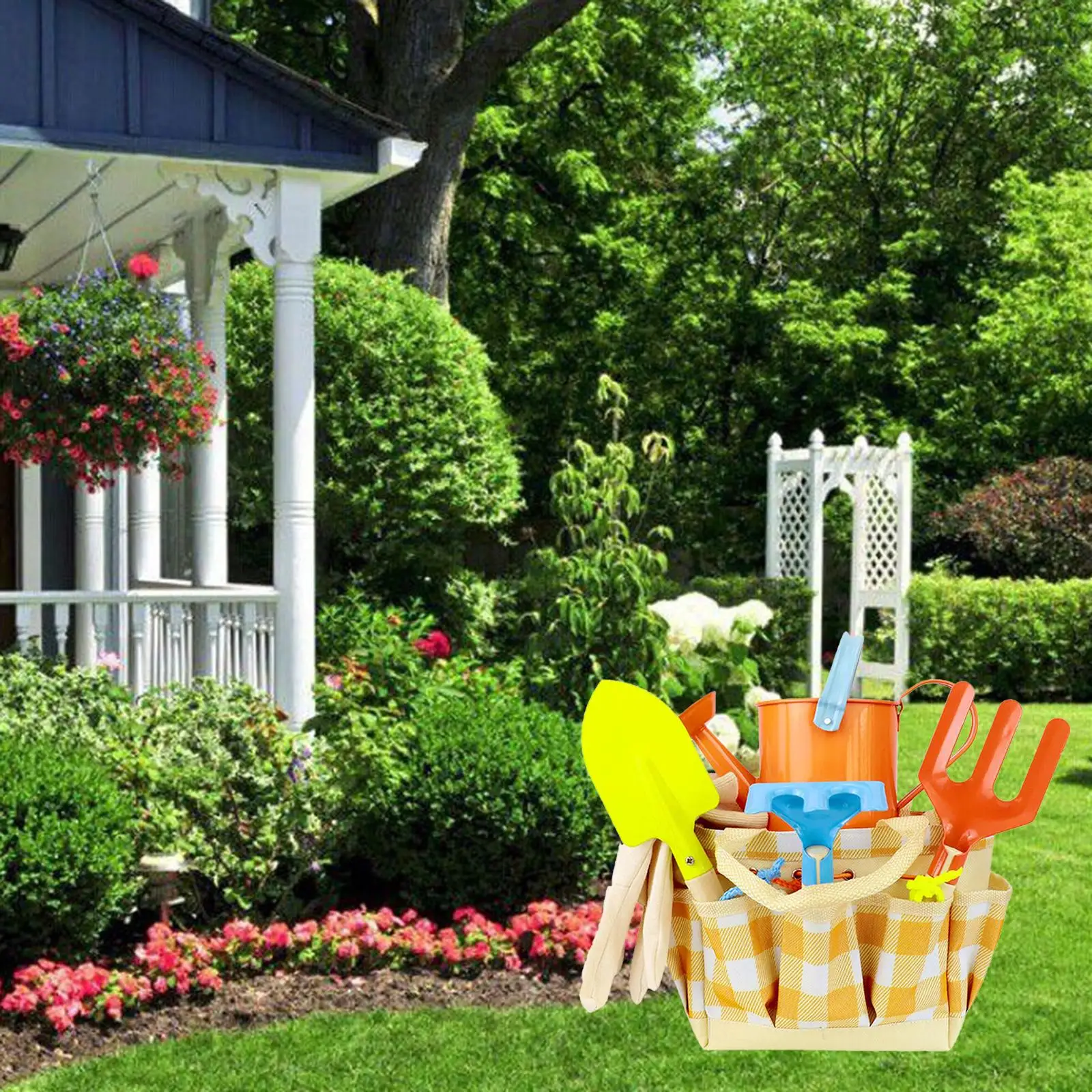Kids Gardening Set Colorful Children Garden Tools With Watering Can Gloves