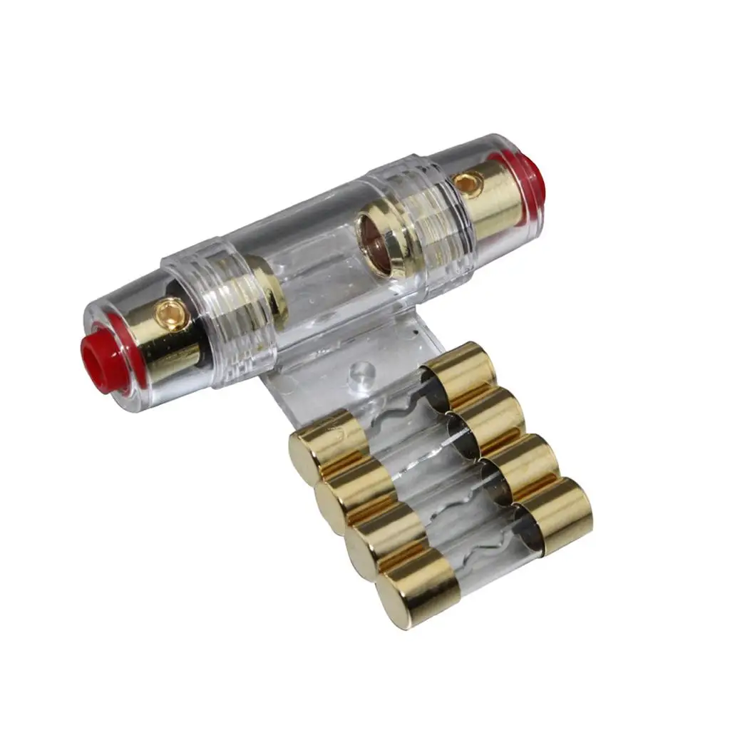 4 Gauge Fuse Holder for Car Audio Installation with 40A WonderFuse Gold Plated for Conductivity