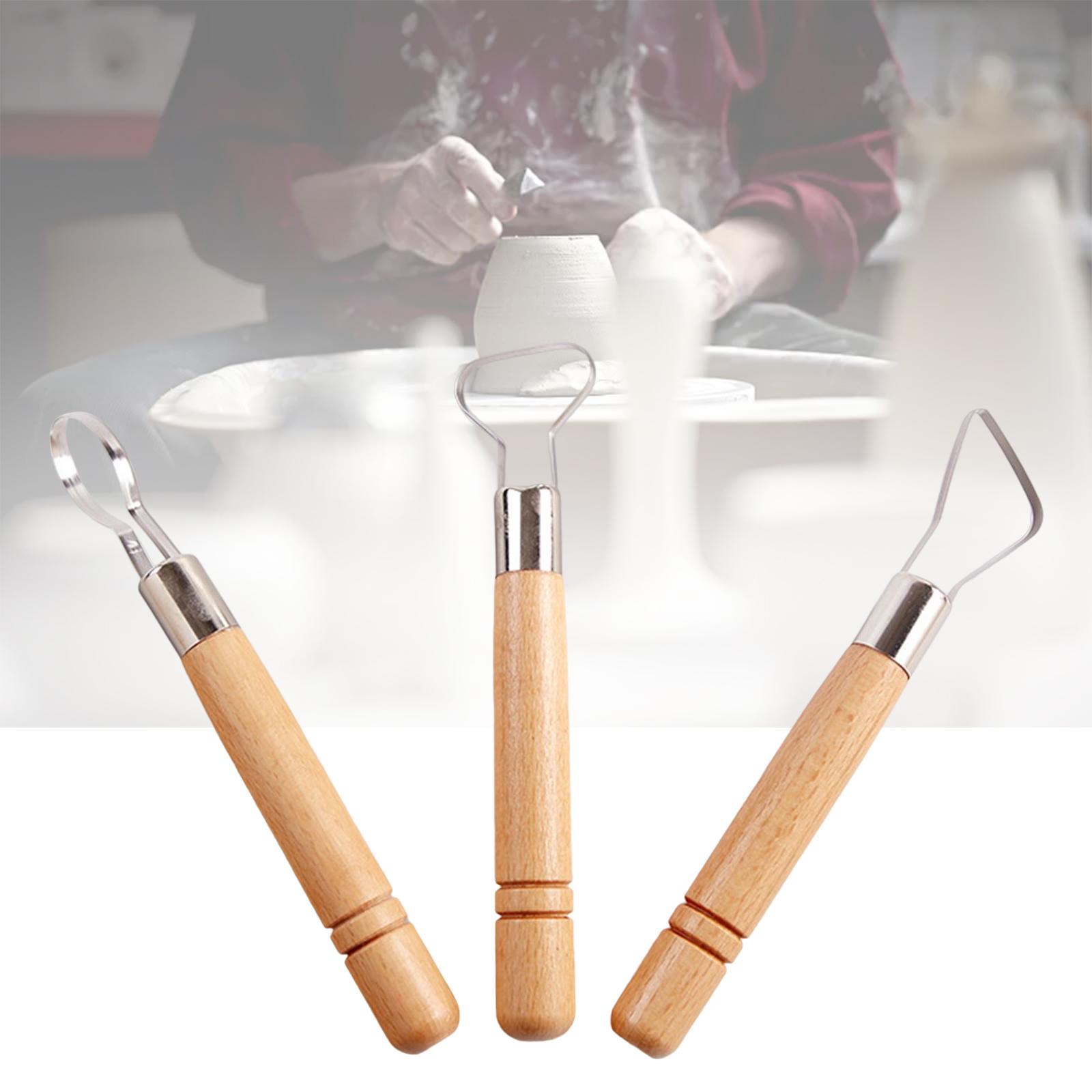 3pcs Clay Pottery   Trimming Loop Texture Tools for Beginners Artists