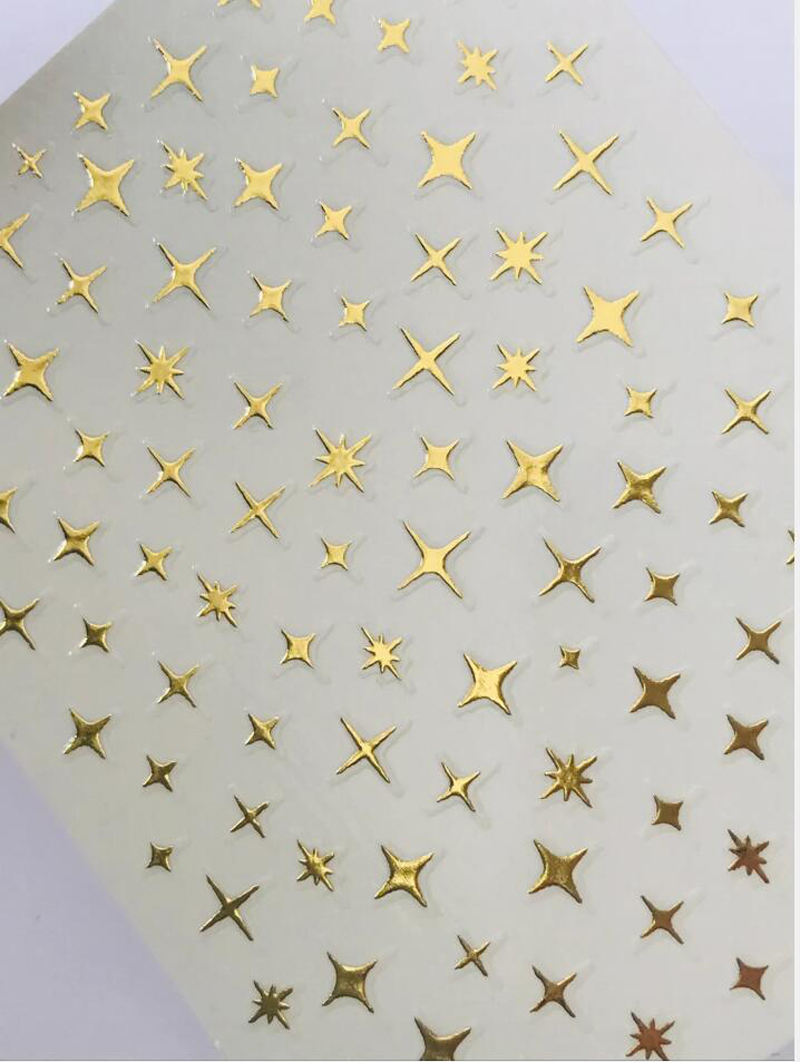 Best of 3D Silver / Rose Gold Hollow Cross Star Nail Art Stickers Design Self-Adhesive Hollow Cross Star Nail / Body Art Decor Sticker Reviews & Tips