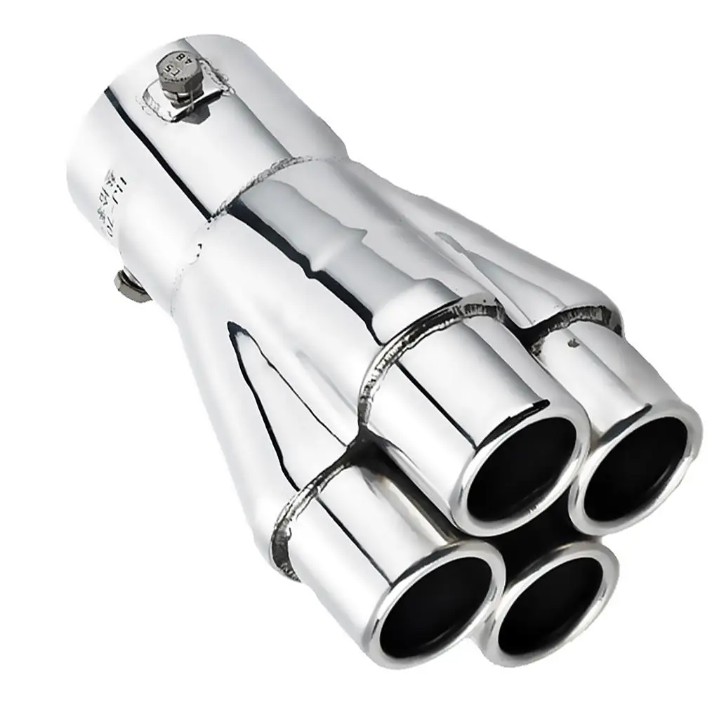 Car Vehicles Exhaust Stainless Steel Tail End Pipe Tips 57mm 155mm.