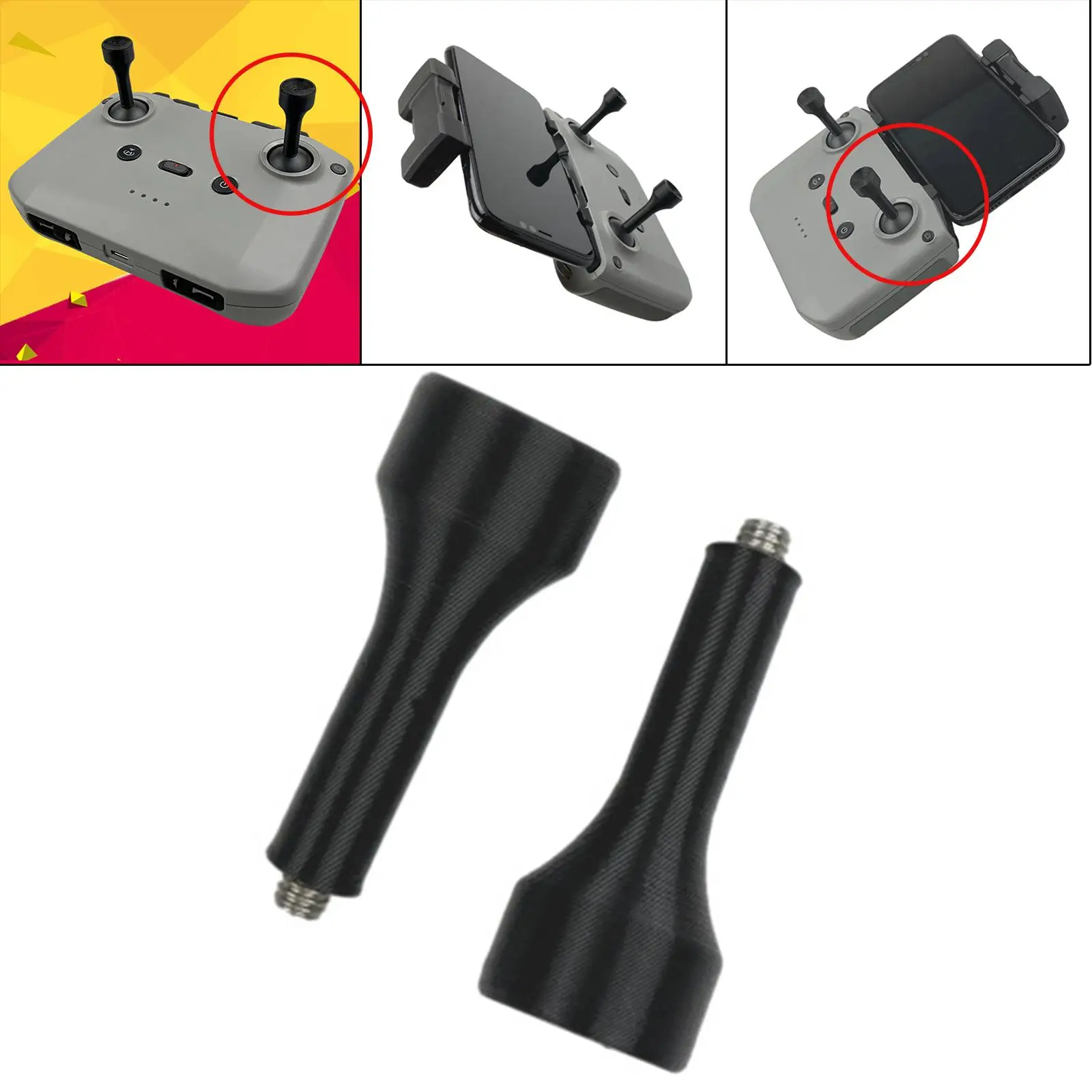 2 Pieces Compatible Extended Thumb Rocker for Remote Control Mini 3 Pro Air 2/2S