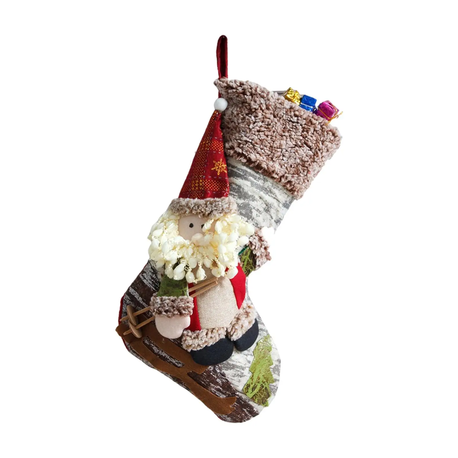 Christmas Stocking Socks Gift Bag Candy Pouch Christmas Tree Hanging Adults Kids for Home Party Holiday Decor