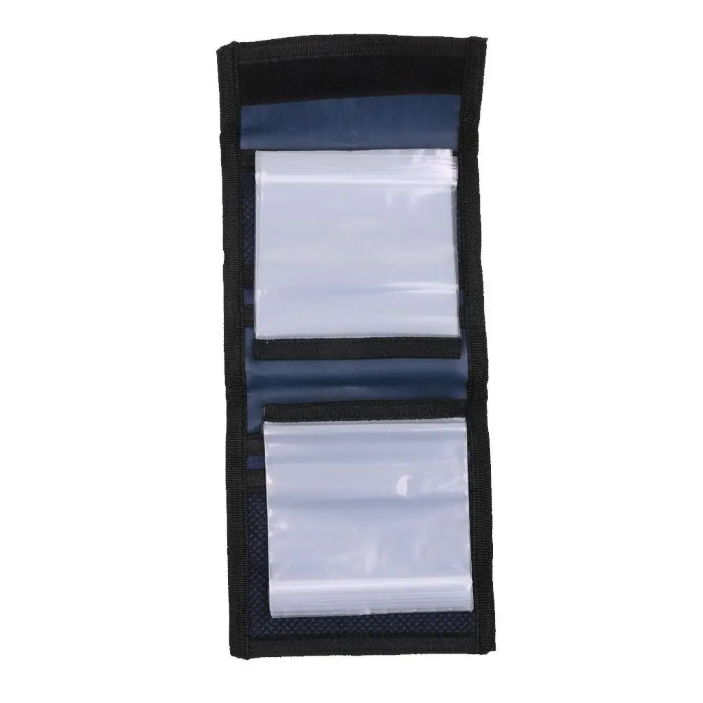 Blue  Fishing Line  Leader Wallet Tapered Leader Storage 12 Removable Sleeves Pocket Line Tippet Bag Fly Fishing Accessories