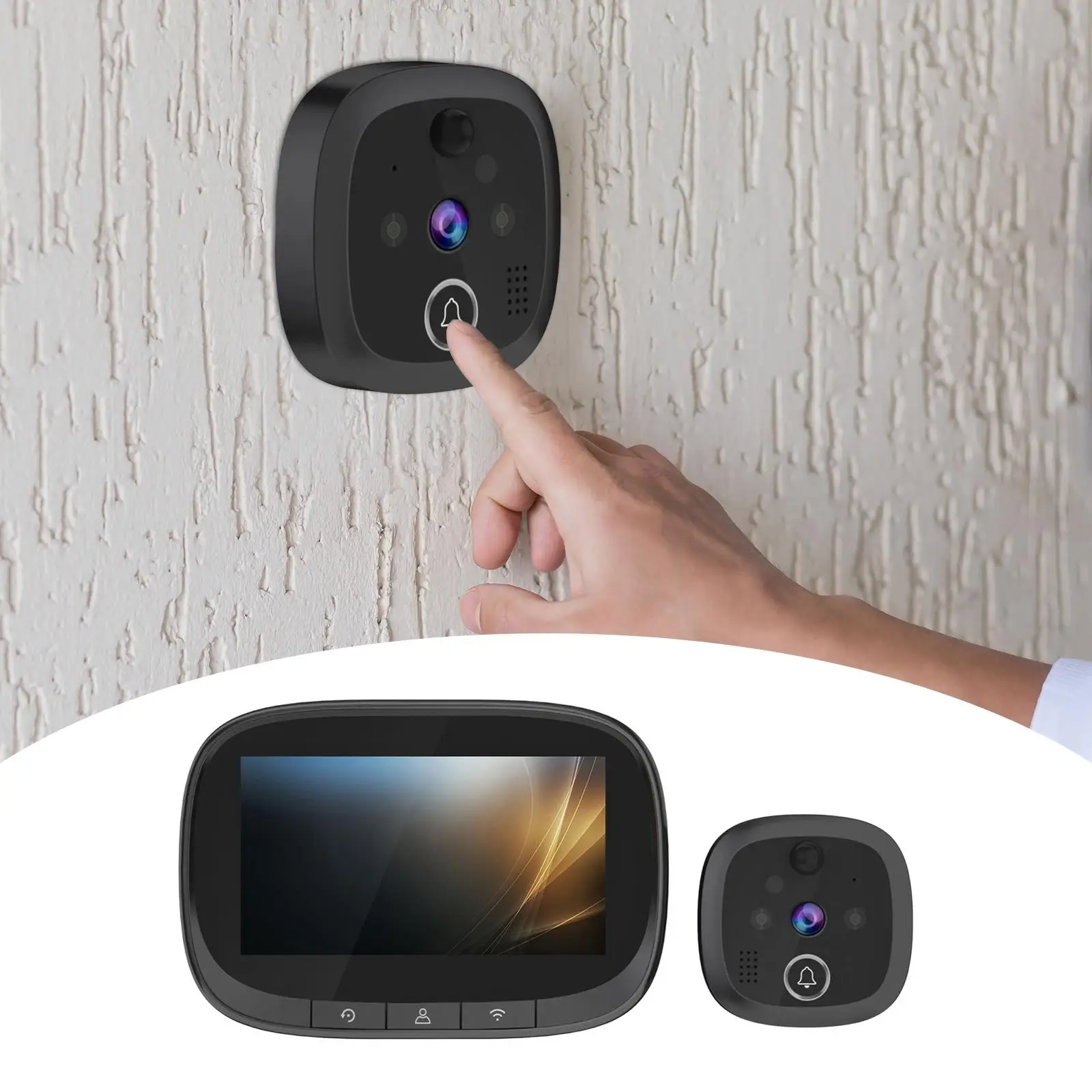 Intelligent Video Doorbells Rechargeable Door Bells Monitoring