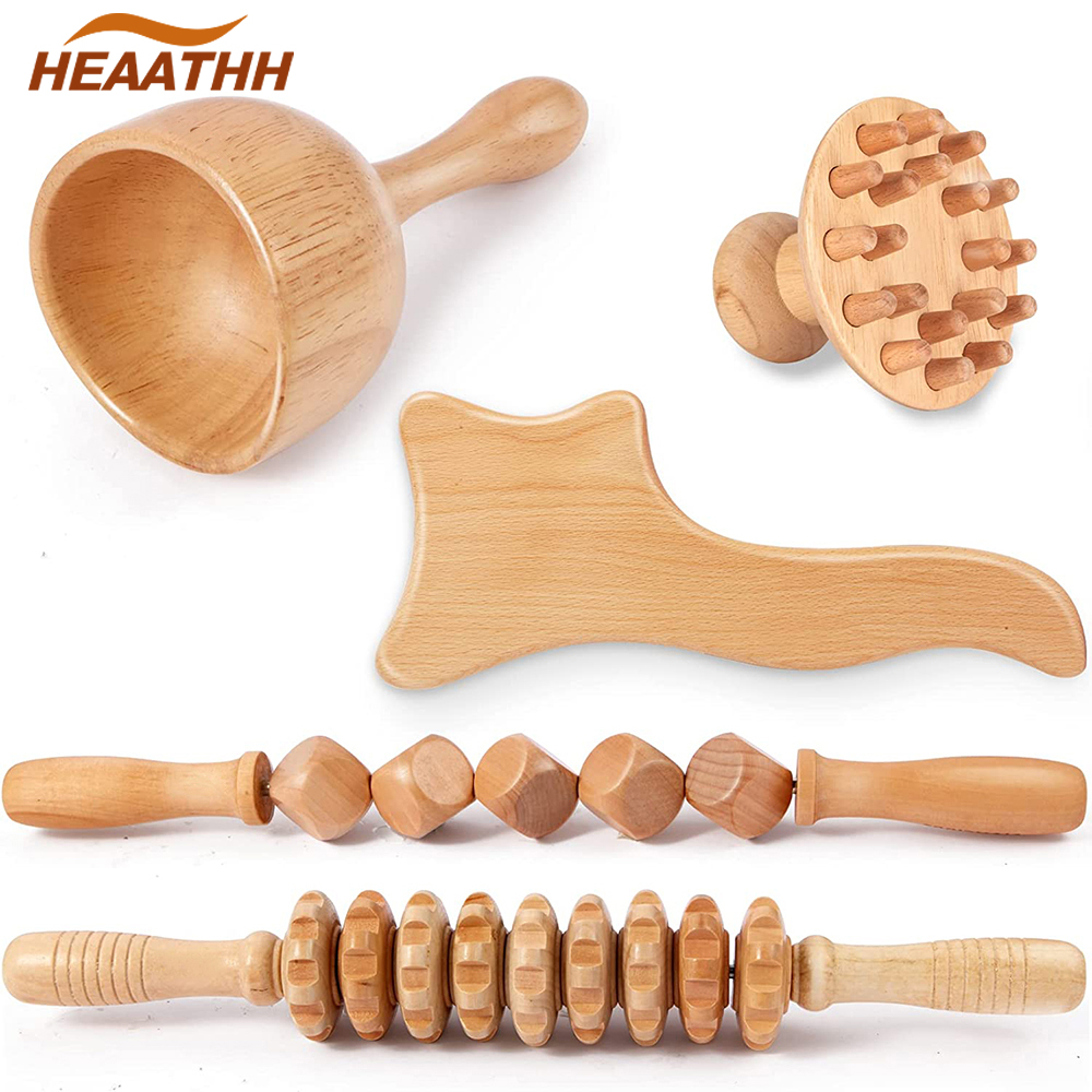 Best of Maderotherapy Kit Wood Therapy Massager Set Full Body Contour Massage Anti Cellulite, Wooden Roller Lymphatic Drainage Tool Set Reviews & Tips