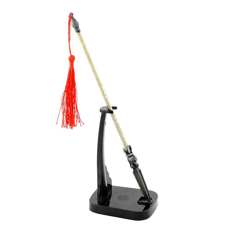 22cm Fünf Tigers Gebrochen Seele Speer Lance Alte Metall Waffen Modell Zu Hause Dekoration Handwerk Sammlung Puppe Ausrüstung Zubehör – Detail 9