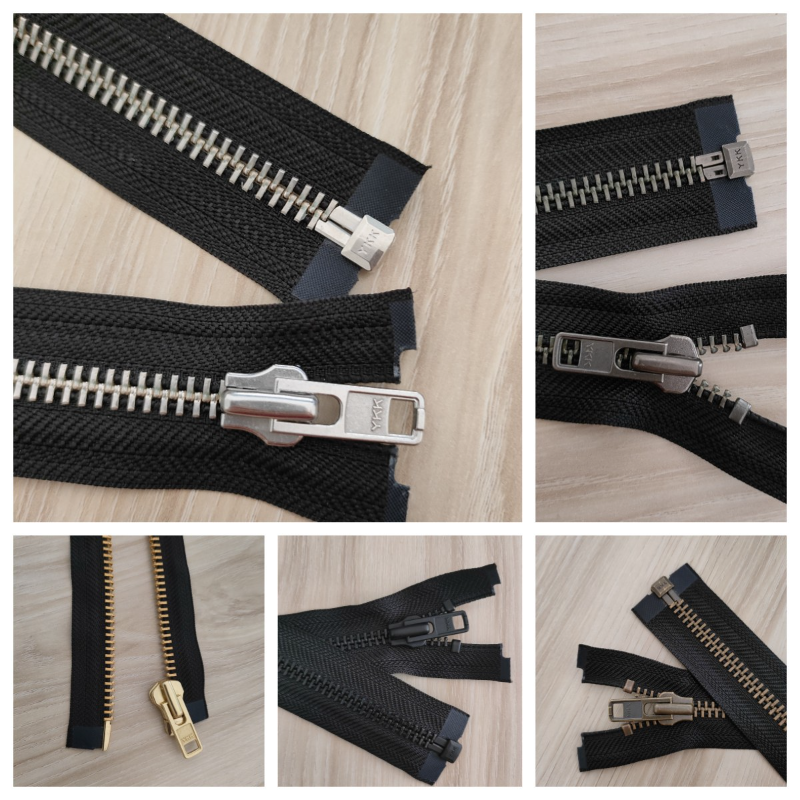 8 #50cm Bis 70cm Vintage Metall Ykk-reißverschluss Schwarz Gold Silber Bronze Einzigen Offenen Ende Leder Jacke mantel Tailor Nähen Zubehör – Detail 1