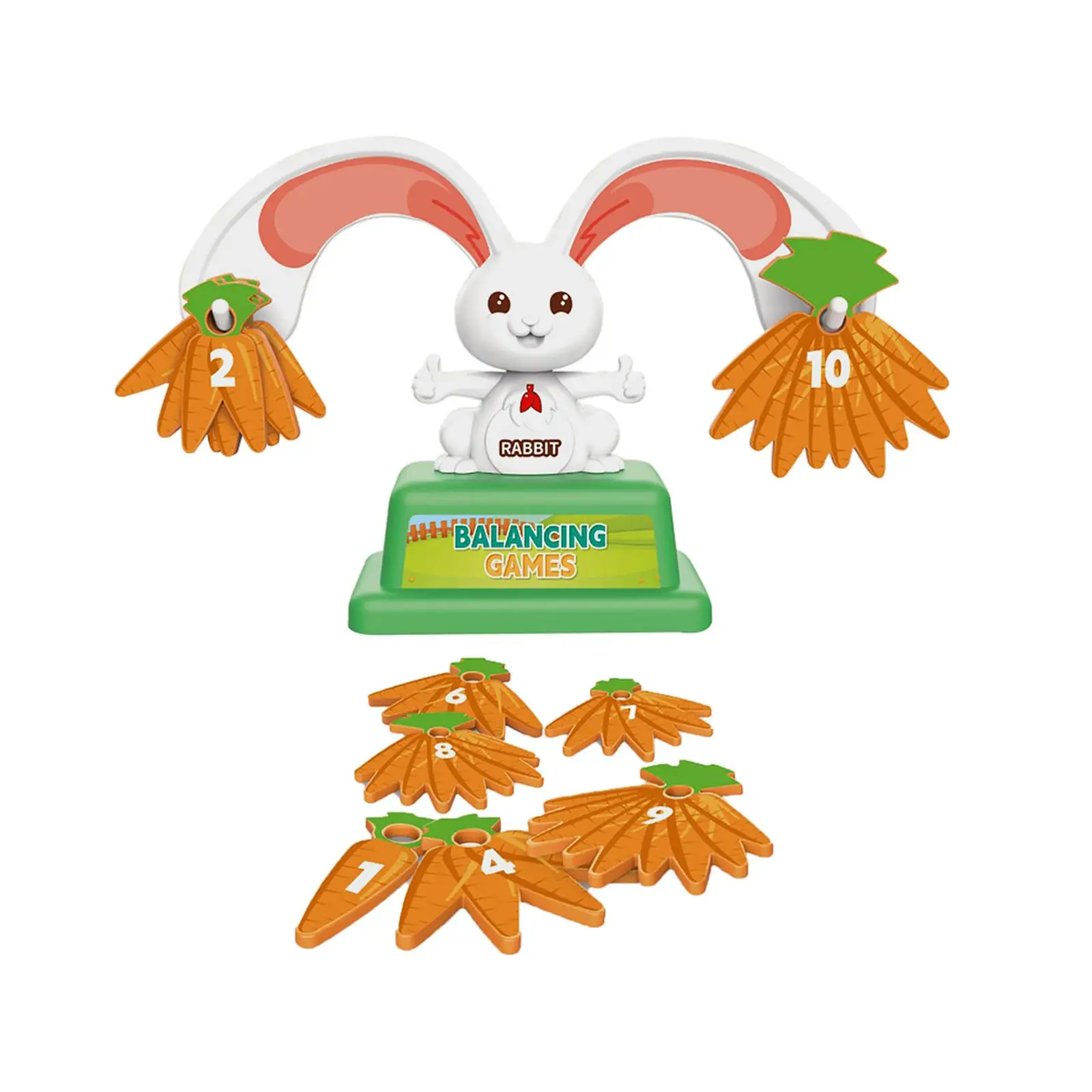 Rabbit Balance Counting Game Basic Math Teaching Tool Weighing Scale Toy Math Teaching Toy Preschool Enlightenment Toy for Kids