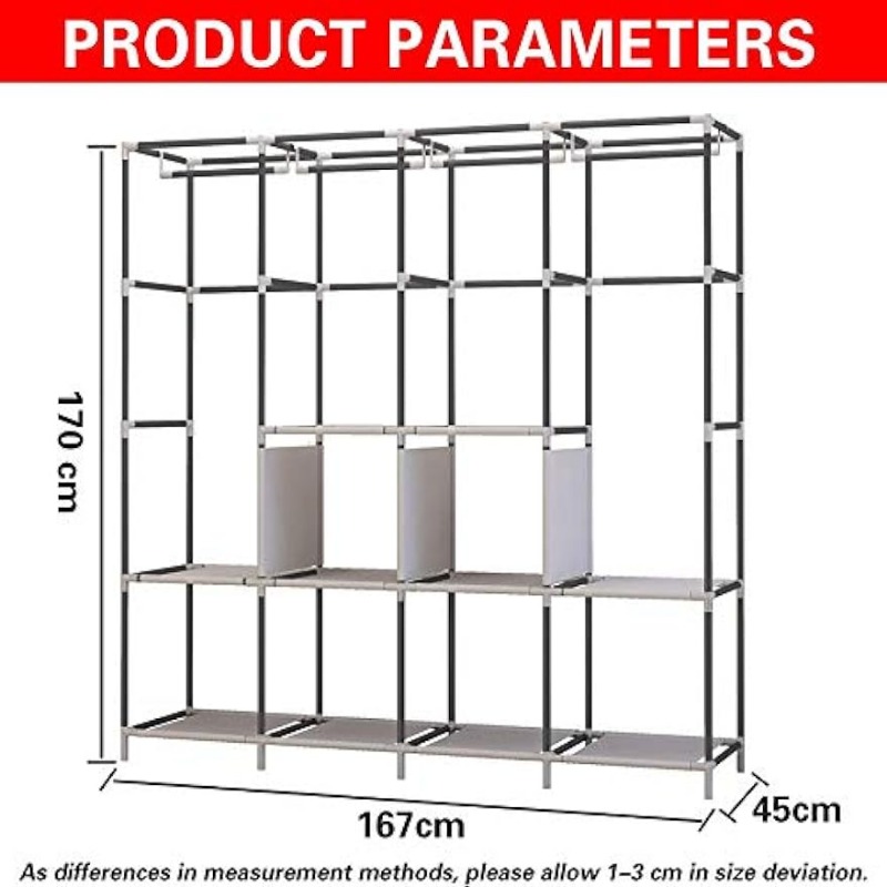 Title 5, UDEAR Tragbarer Kleiderschrank, großer Kleiders...