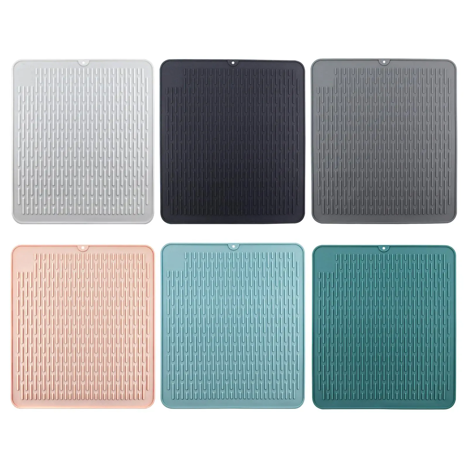 Silicone Non Slip Drying Pad Hot Pot Holder Waterproof 45x40cm Utensil Drying Board Kitchen Pad Tray Drain Pad for Kitchen
