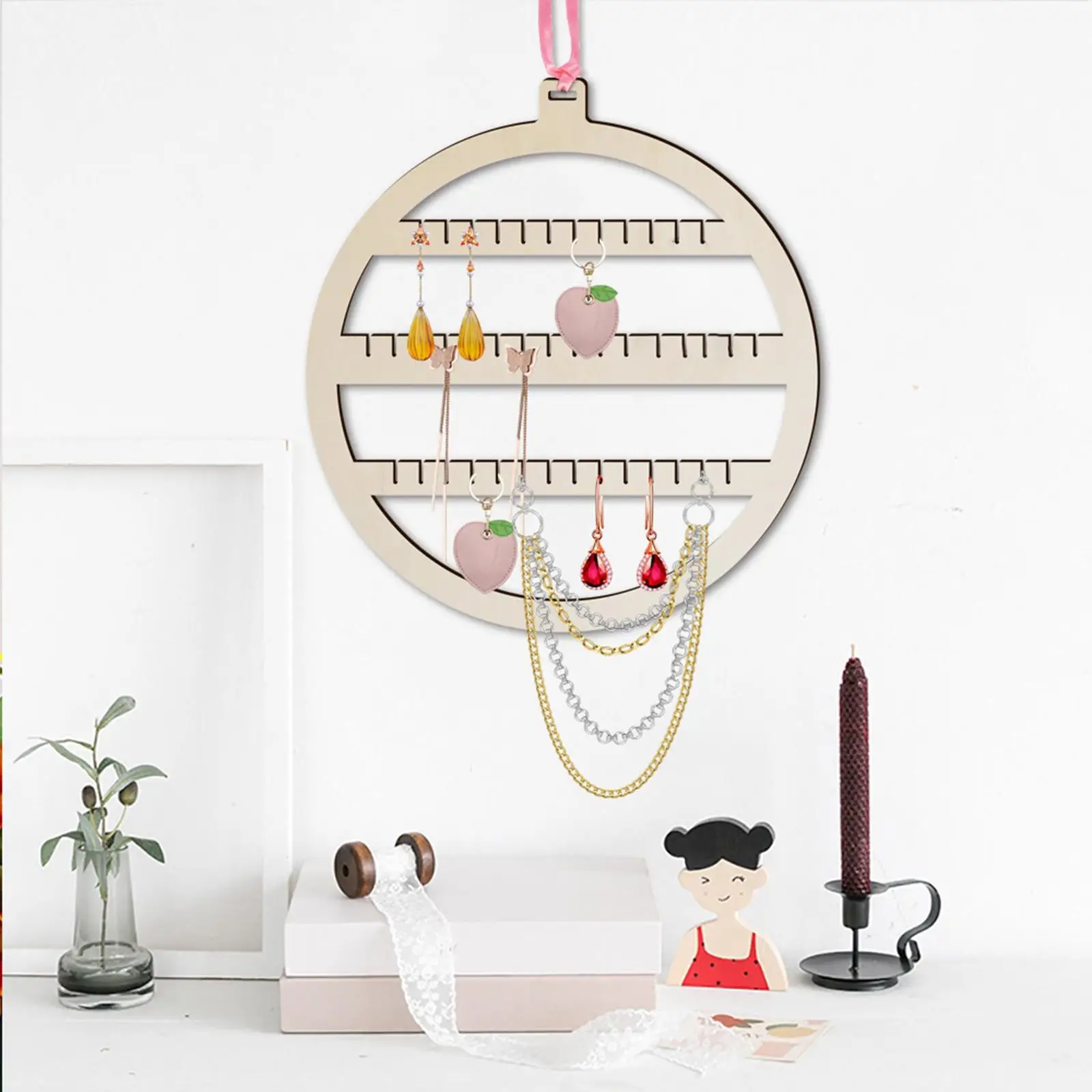 Earring Organizer Hanging Jewelry Storage Organizer Wall Mounted for Earring