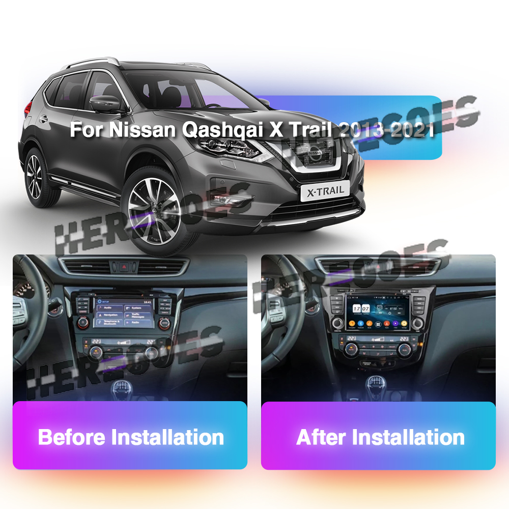 Carplay 8 "Android 13 Auto Radio Für Nissan X-Trail xtrail Qashqai 2014-2020 GPS DVD Player navigation Stereo Wifi autoradio Wifi – Detail 1