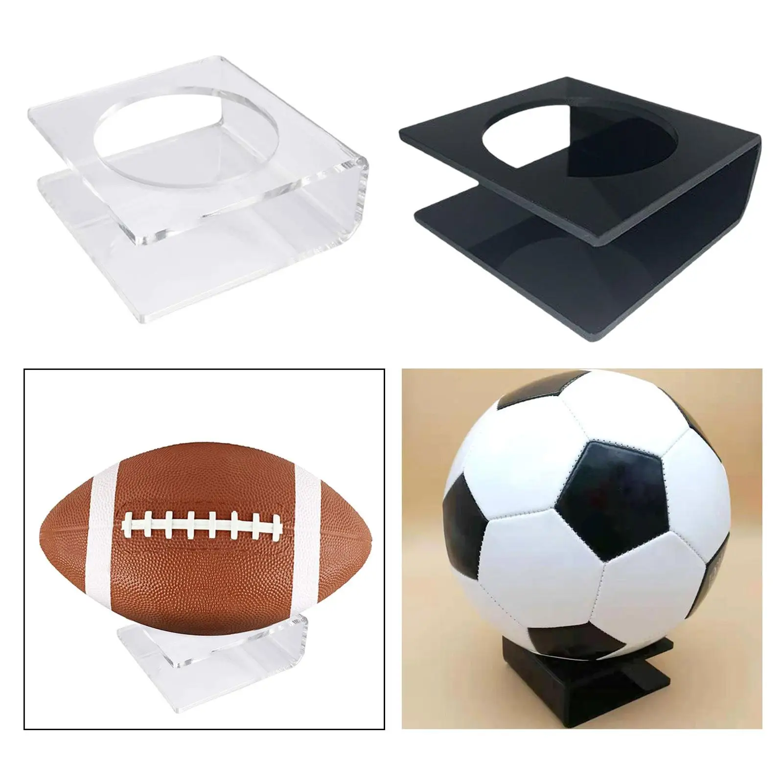 Ball Stand Holder Storage Acrylic Display Stand Sphere Holder Spheres Rack for Soccer Ball Bowling Rugby Retail Stores Museums