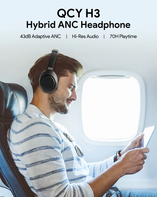 Qcy H3 Anc Wireless Headphones Bluetooth 5.3 Hi-Res in Nairobi CBD