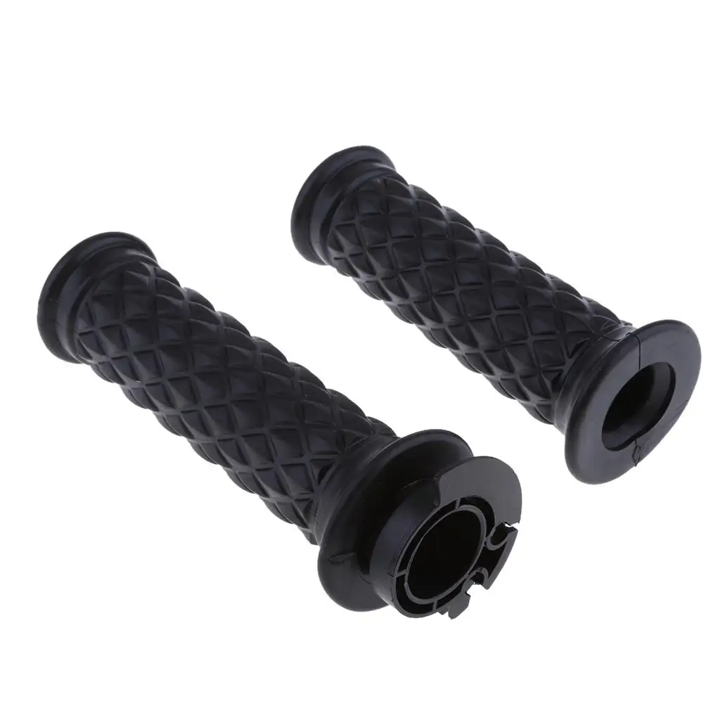 7/8 inch 22mm Motorcycle Hand Grips Anti- Rubber  Bar End for  Bobber Custom Motocross Motorcycle Universal - Black