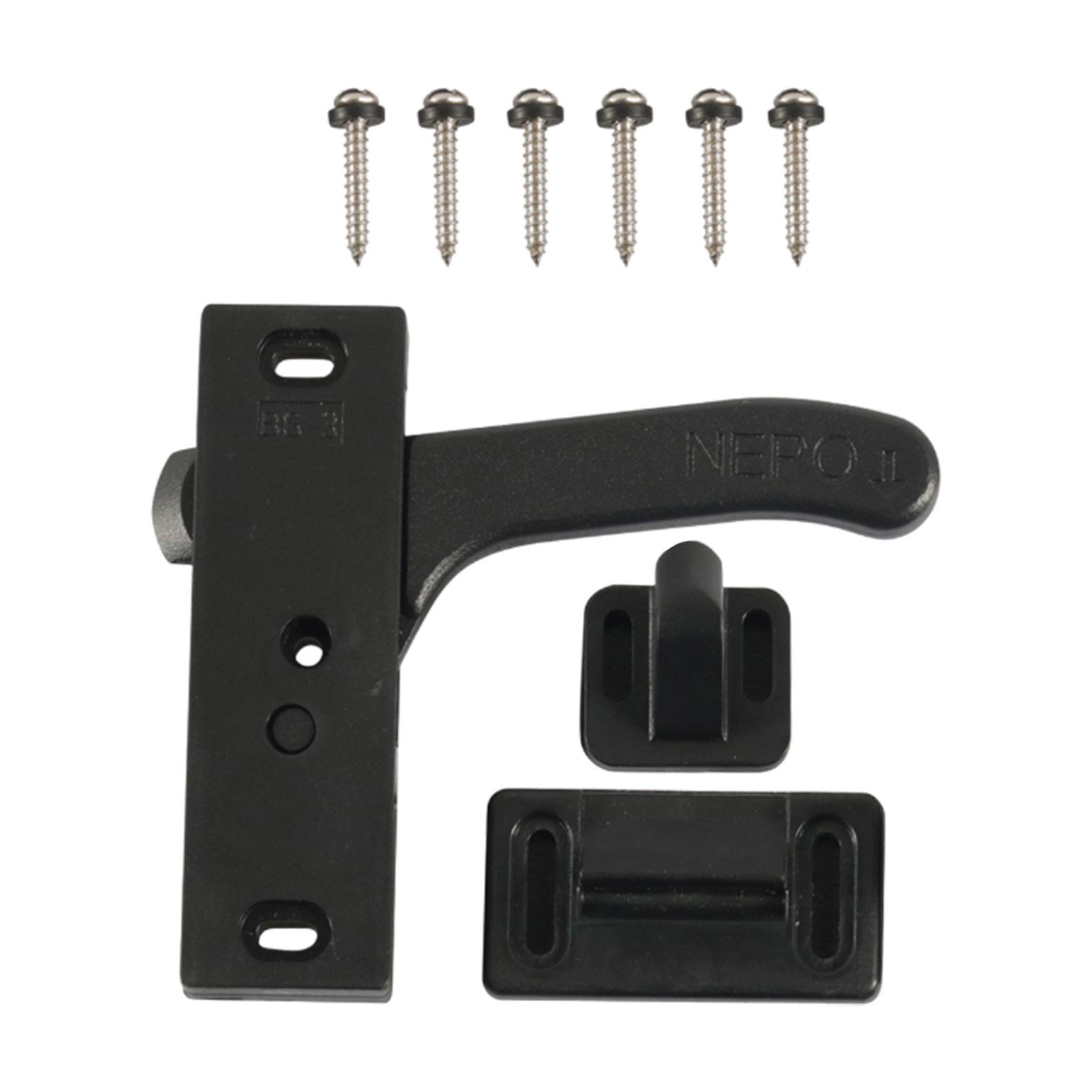 Black RV Screen Door Latch Replaces Right Hand Handle Kit for Camper RV