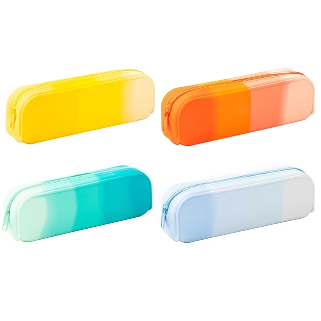 Pencilcase Colorful Silicone Waterproof Pencil Pouch Aesthetic  Lightweight&Portable Pen Bag Stylish Small Office Supplies for Adults,  Women and Men - China Pencilcase, Pencil Pouch