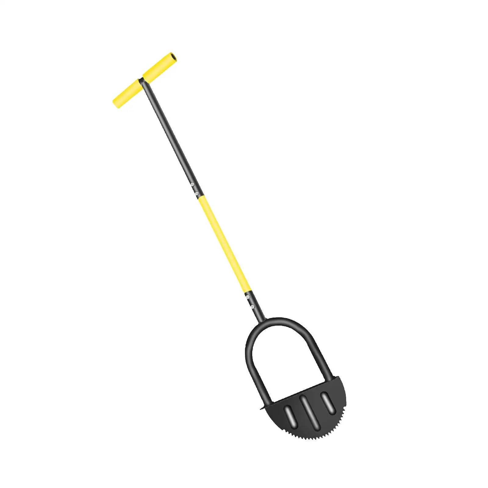 Manual Edger Edging Tool Trimming Shovel Steel Half Moon Edger Saw Tooth Edger for Driveway Garden Flower Beds
