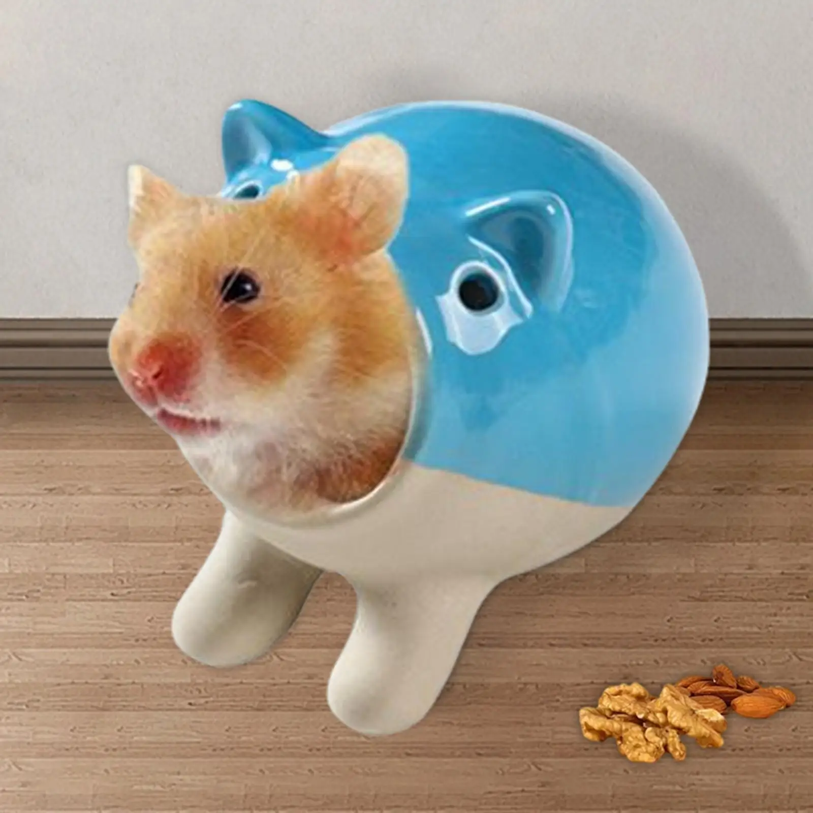 Yu-Xiang Hamster Ceramic Nest Djungar Cooling House Small Animal Pet House Adorable Hideout Critter Bath House 
