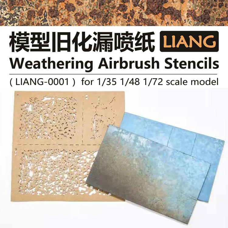 LIANG 0001 WEATHERING AIRBRUSH STENCILS FOR 1/35 1/48 1/72 SCALE MODEL 