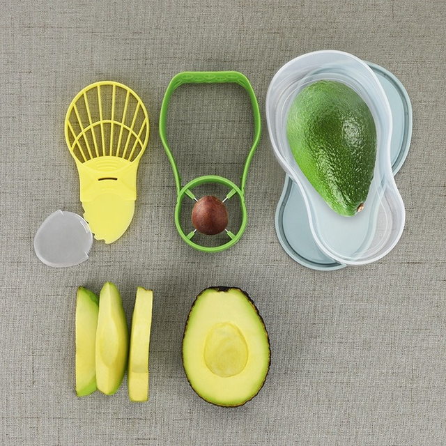 1pc 3in1 Avocado Slicer, Pitter & Masher, Fruit Peeler, And Pulp