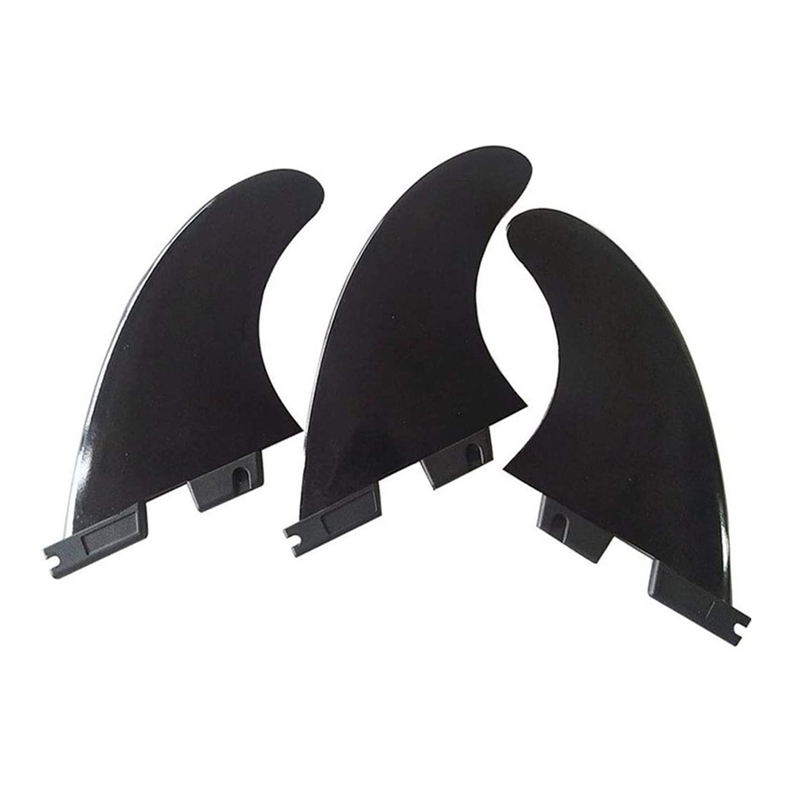 3Pcs Surfboard Fin Paddle Board Fin Longboard Center Fin for Stand up Paddleboard Surfing Boards Dinghy Water Sports Accessory