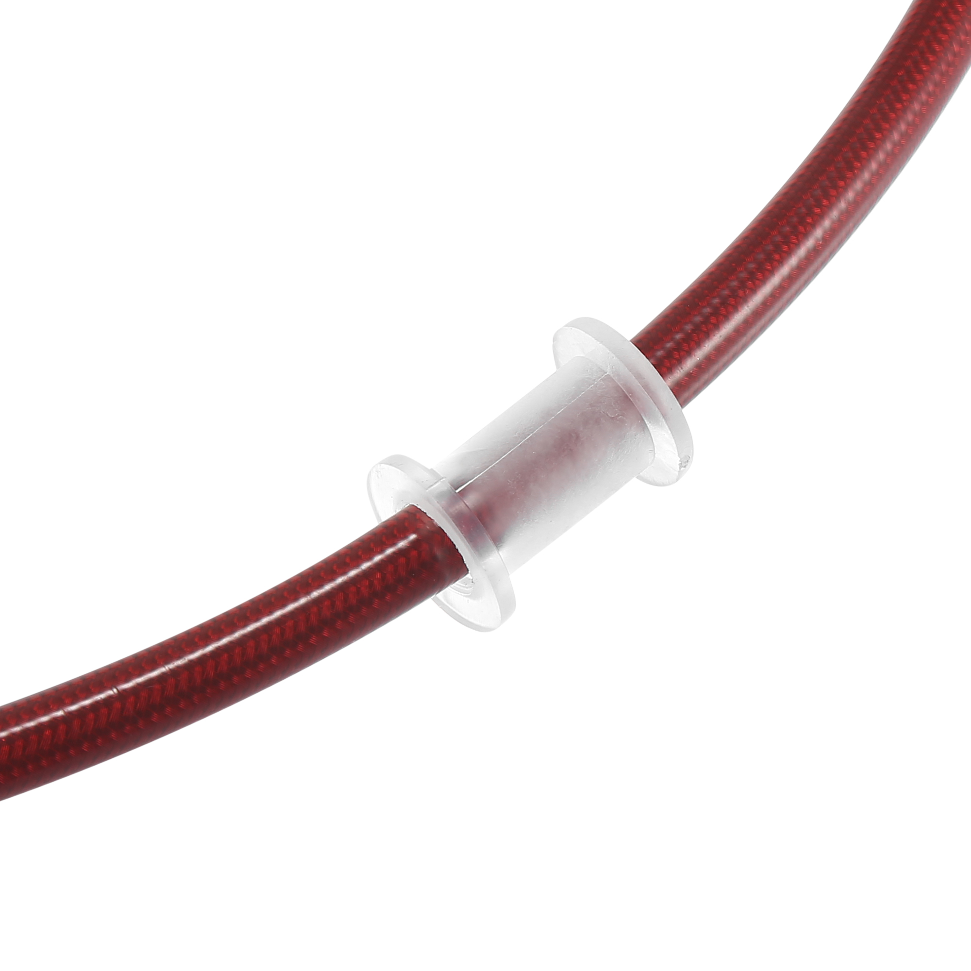 Motoforti 10mm ID 50cm-1M 130cm-2M Motorrad hydraulische Bremsleitung Ölschlauch Rohr Edelstahl geflochtenes Kabel für Motocross Rot – Detail 5