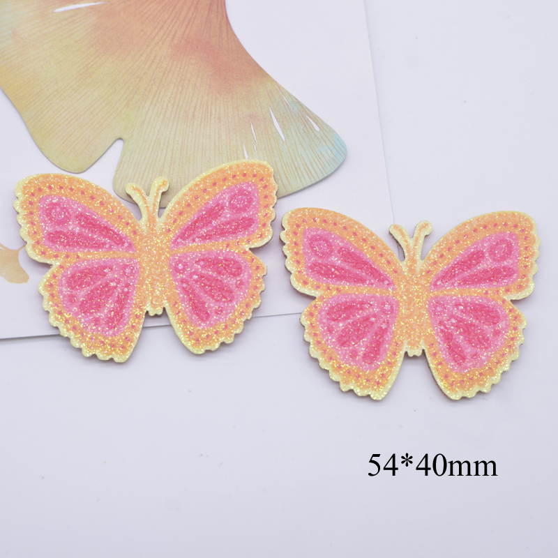 12 Stück Glitzer-Druck-Applikationen, Schmetterling, für DIY-Handwerk, Kuchendekoration, handgefertigte Kopfbedeckung, Haarspangen, Schleife, Dekor, Hut, Nähflicken – Detail 2