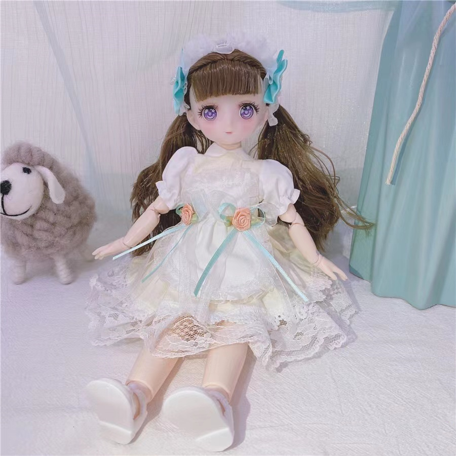 1/6 Kawaii Doll 30cm Cute Blyth Doll Joint Body Fashion BJD Dolls Toys with Dress Shoes Wig Make Up Gifts for Girl pullip